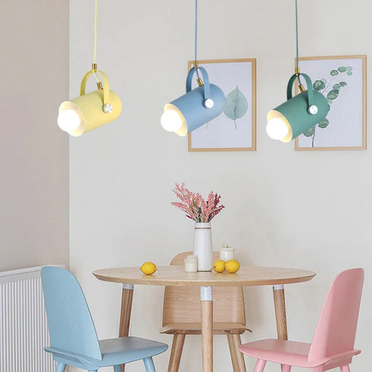 Modern Adjustable Pendant Light – Colourful Designer Ceiling Lamp