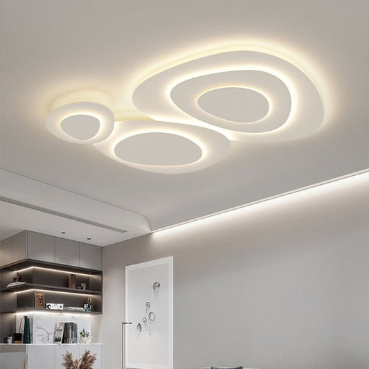 Cloud Cluster LED Flush Ceiling Light, White Metal - Arrielight