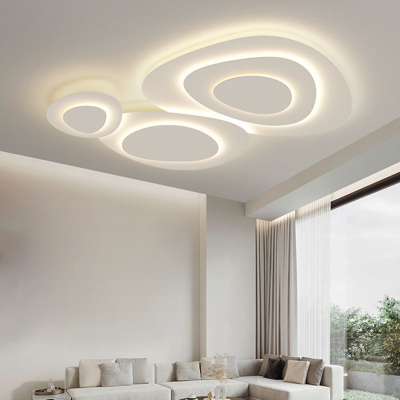 Cloud Cluster LED Flush Ceiling Light, White Metal - Arrielight