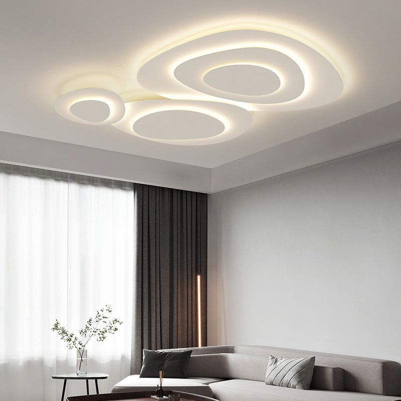 Cloud Cluster LED Flush Ceiling Light, White Metal - Arrielight