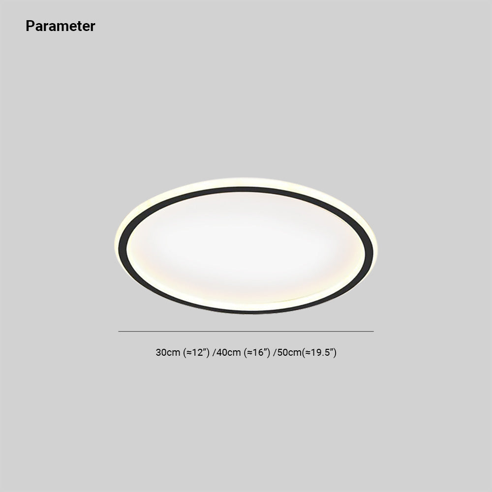 Slim Round LED Flush Ceiling Light with Acrylic Diffuser - Arrielight