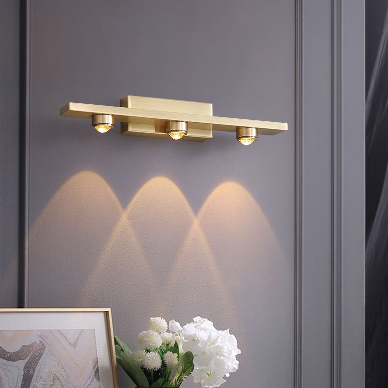 Linear LED Wall Light with Downward Spotlights - Arrielight