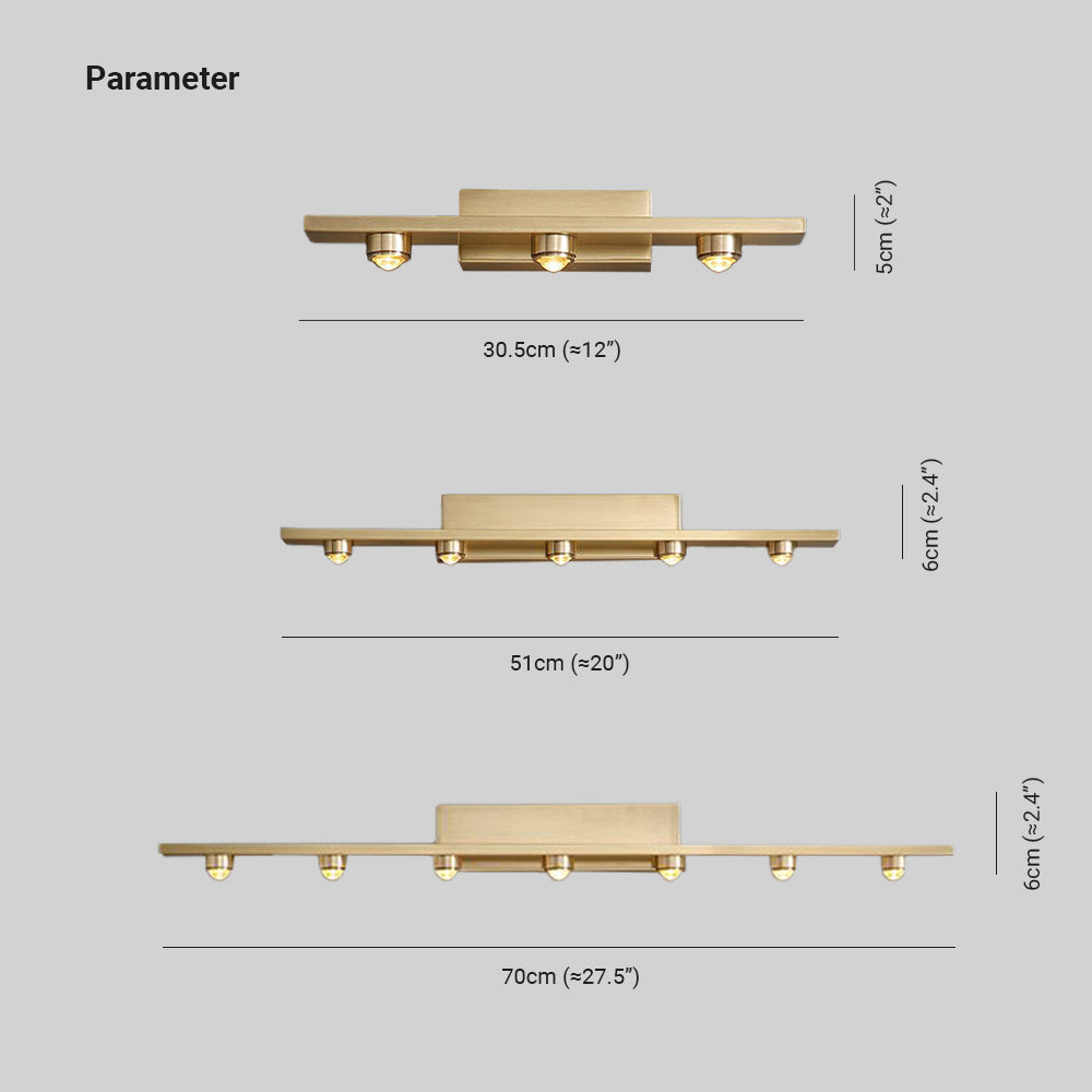 Linear LED Wall Light with Downward Spotlights - Arrielight