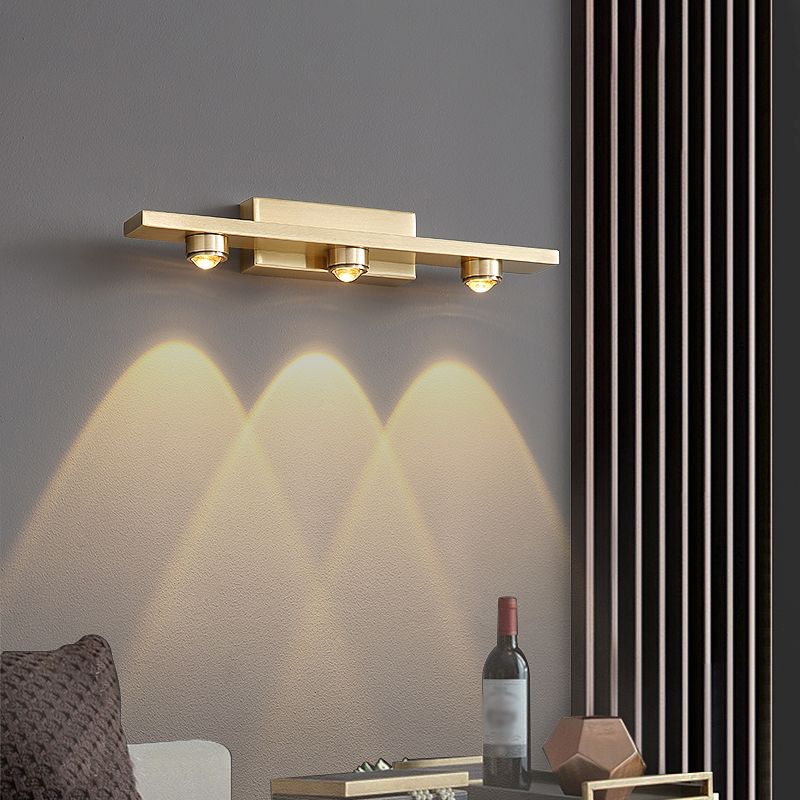 Linear LED Wall Light with Downward Spotlights - Arrielight