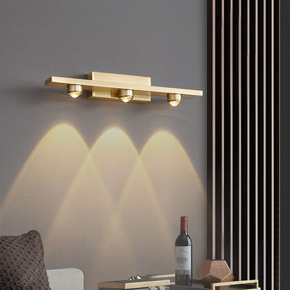 Linear LED Wall Light with Downward Spotlights - Arrielight