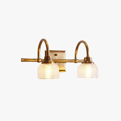 Ribbed Glass Wall Light with Arched Arms, 1, 2 or 3 Light - Arrielight