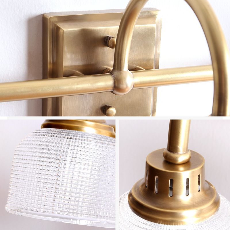 Ribbed Glass Wall Light with Arched Arms, 1, 2 or 3 Light - Arrielight