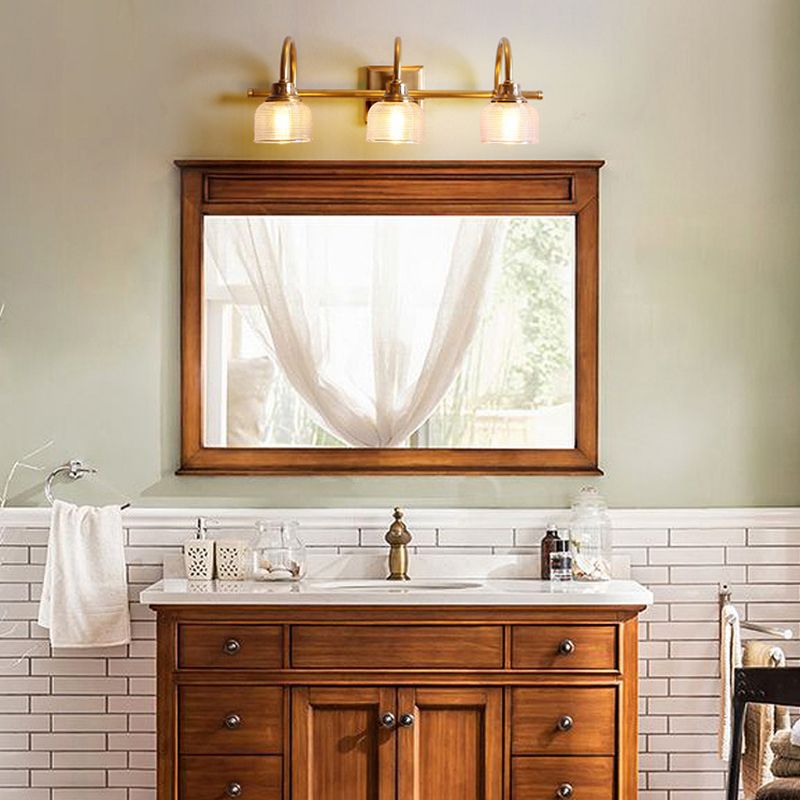 Ribbed Glass Wall Light with Arched Arms, 1, 2 or 3 Light - Arrielight