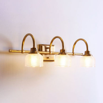 Ribbed Glass Wall Light with Arched Arms, 1, 2 or 3 Light - Arrielight