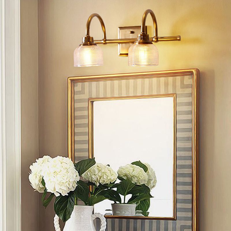 Ribbed Glass Wall Light with Arched Arms, 1, 2 or 3 Light - Arrielight