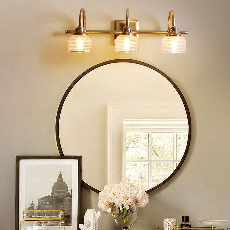Ribbed Glass Wall Light with Arched Arms, 1, 2 or 3 Light - Arrielight