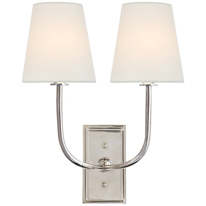 Tapered Fabric Shade Brass Wall Light - Arrielight