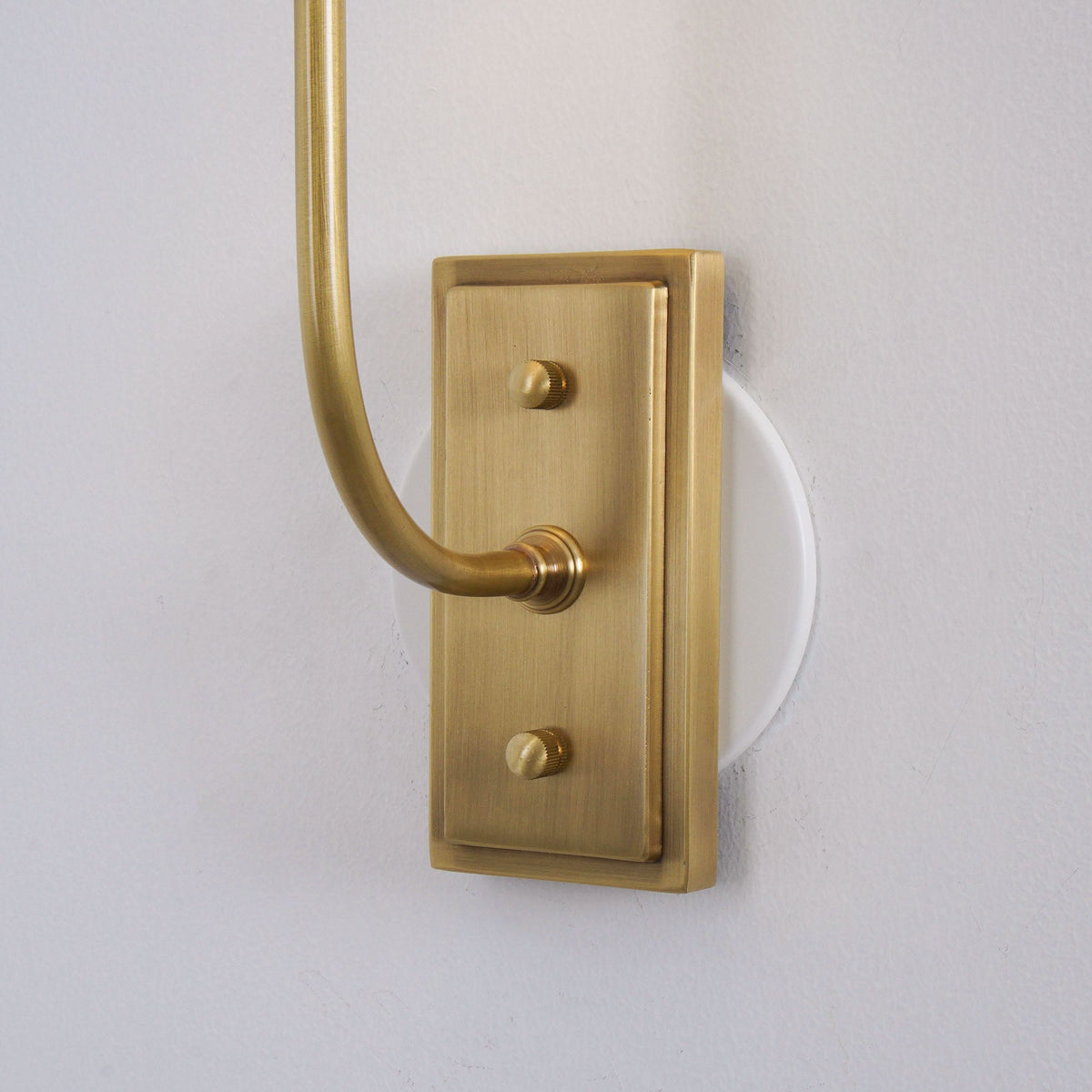 Tapered Fabric Shade Brass Wall Light - Arrielight