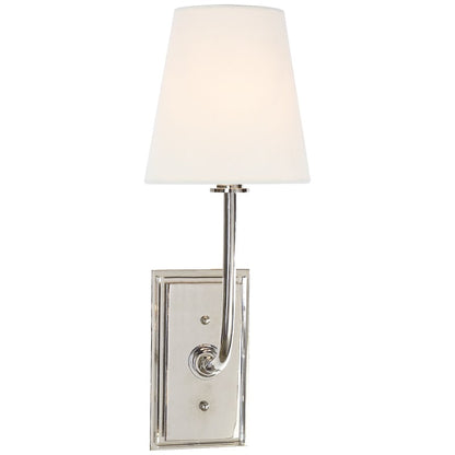 Tapered Fabric Shade Brass Wall Light - Arrielight
