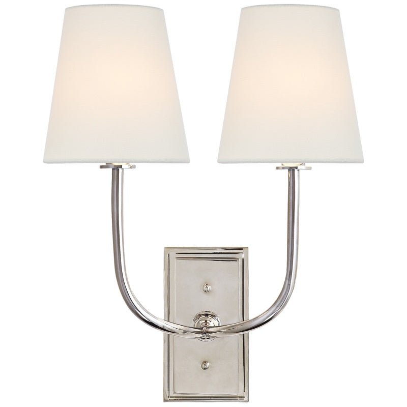 Tapered Fabric Shade Brass Wall Light - Arrielight
