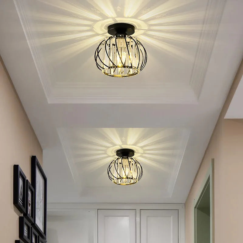 Crystal Cage Semi-Flush Ceiling Light - Arrielight