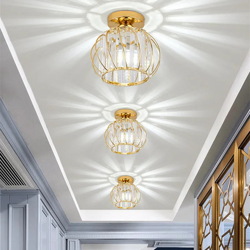 Crystal Cage Semi-Flush Ceiling Light - Arrielight