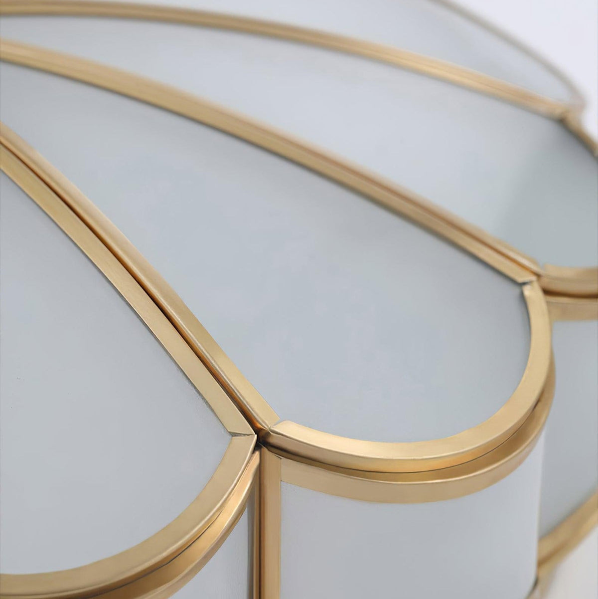 Petal Glass and Brass Flush Ceiling Light - Arrielight