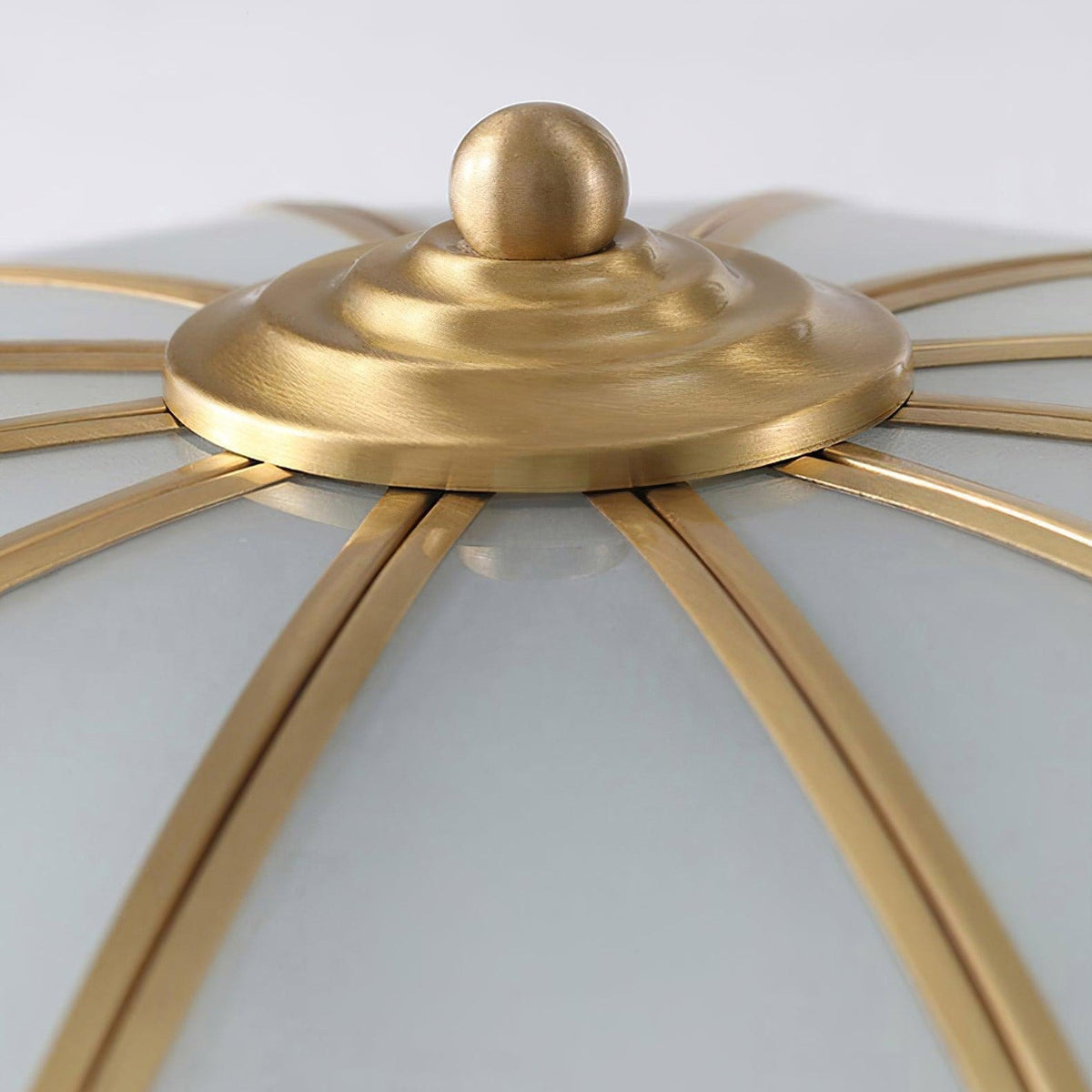 Petal Glass and Brass Flush Ceiling Light - Arrielight