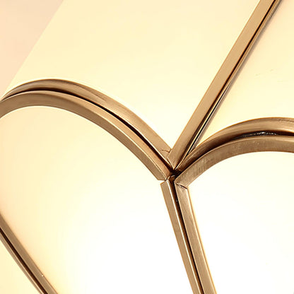 Petal Glass and Brass Flush Ceiling Light - Arrielight