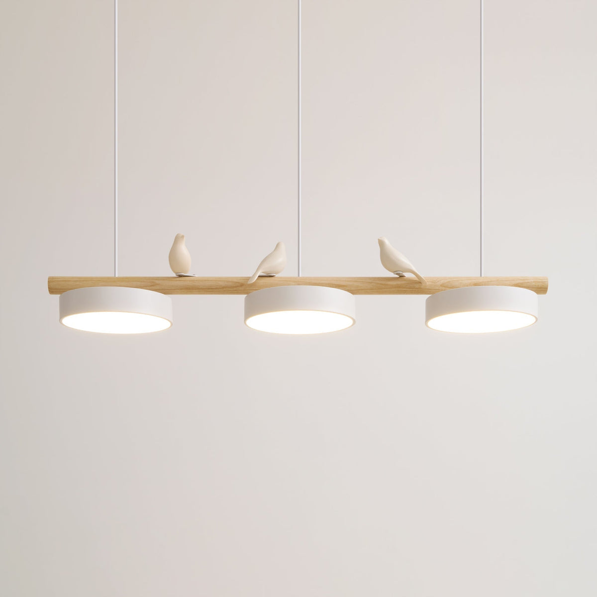 Scandinavian Wood Beam 3 Light Linear Ceiling Pendant - Arrielight