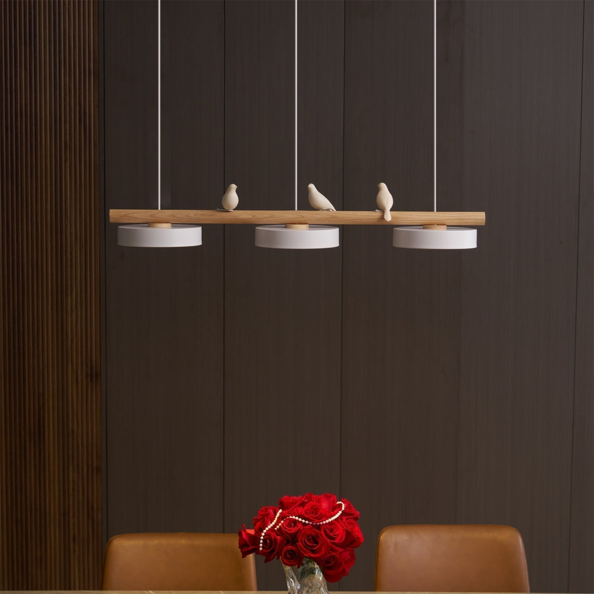 Scandinavian Wood Beam 3 Light Linear Ceiling Pendant - Arrielight