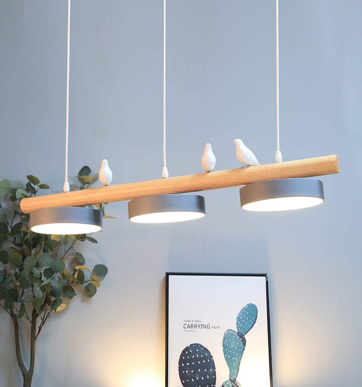 Scandinavian Wood Beam 3 Light Linear Ceiling Pendant - Arrielight