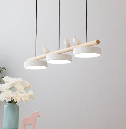 Scandinavian Wood Beam 3 Light Linear Ceiling Pendant - Arrielight