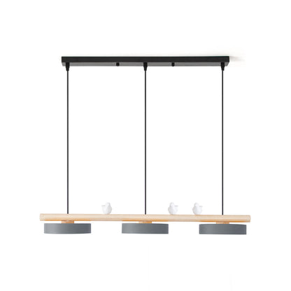 Scandinavian Wood Beam 3 Light Linear Ceiling Pendant - Arrielight
