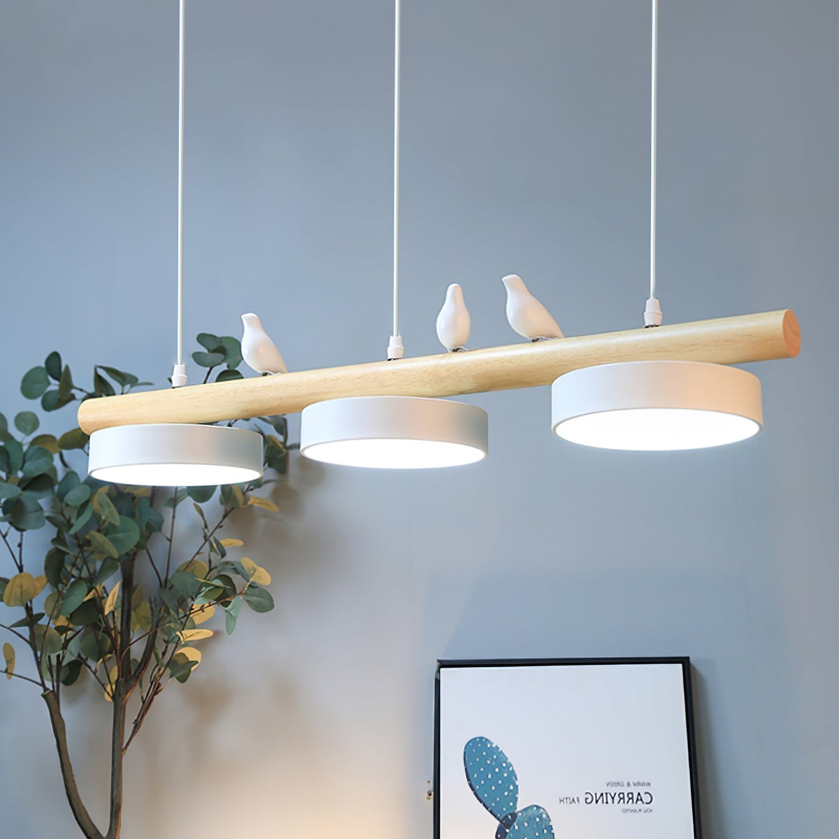 Scandinavian Wood Beam 3 Light Linear Ceiling Pendant - Arrielight