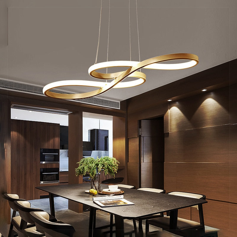 Sculptural Looped LED Ceiling Pendant - Arrielight