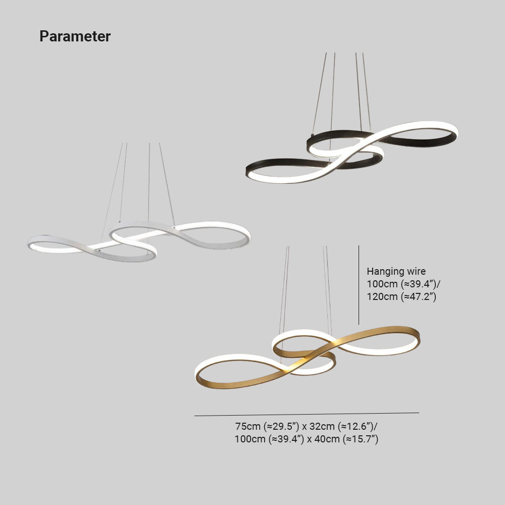 Sculptural Looped LED Ceiling Pendant - Arrielight
