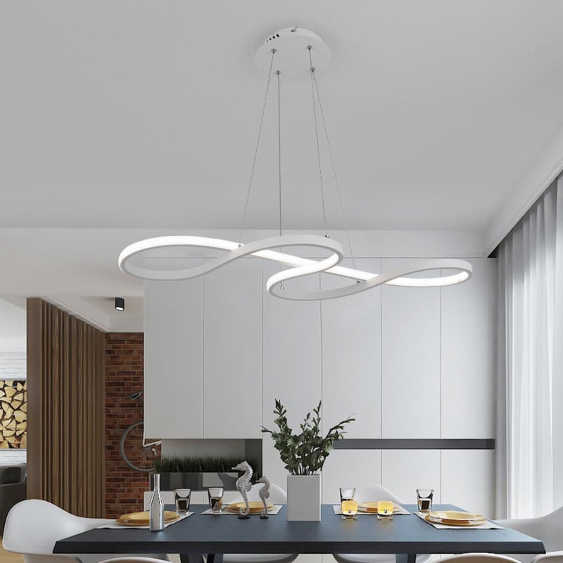Sculptural Looped LED Ceiling Pendant - Arrielight