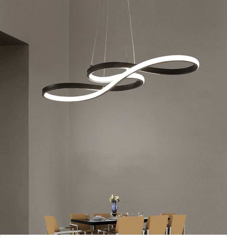 Sculptural Looped LED Ceiling Pendant - Arrielight