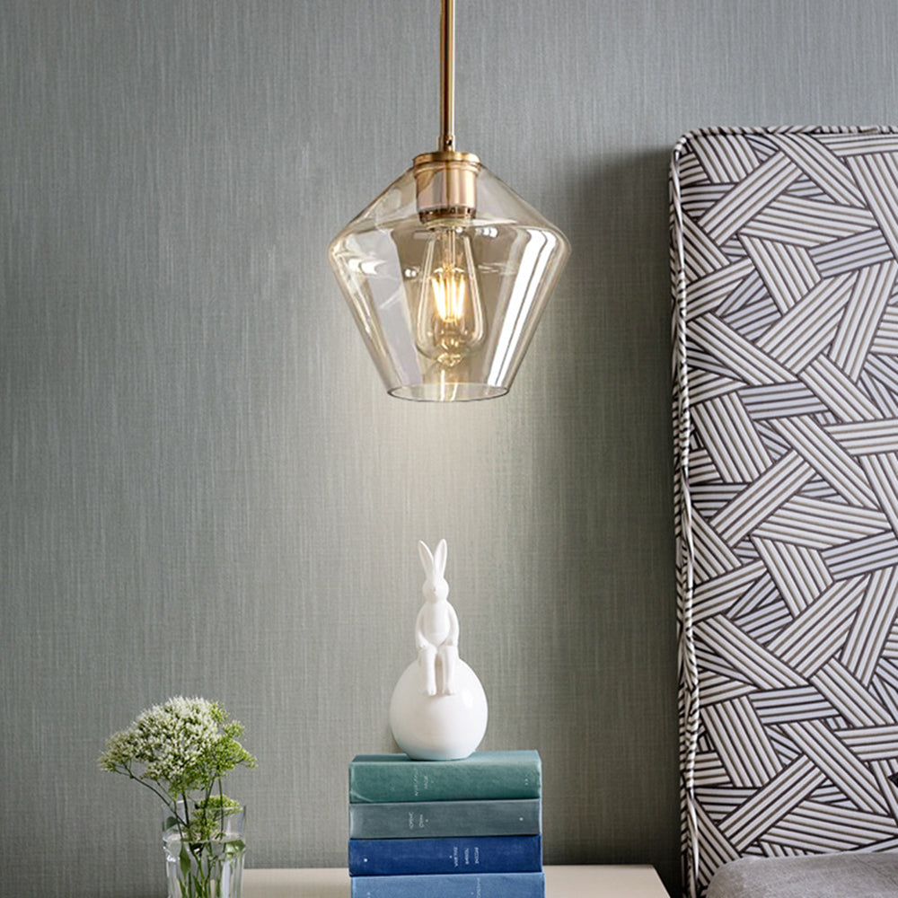 Faceted Diamond Glass Ceiling Pendant - Arrielight