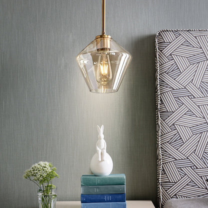 Faceted Diamond Glass Ceiling Pendant - Arrielight