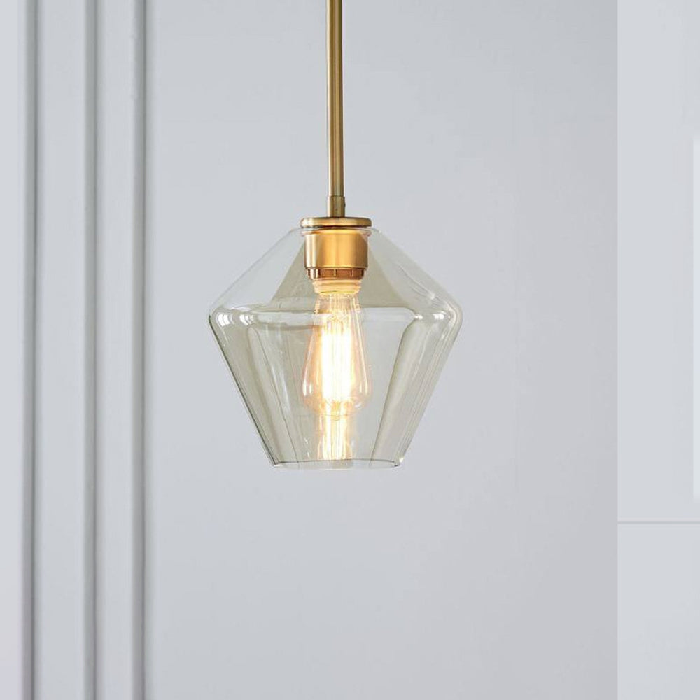 Faceted Diamond Glass Ceiling Pendant - Arrielight