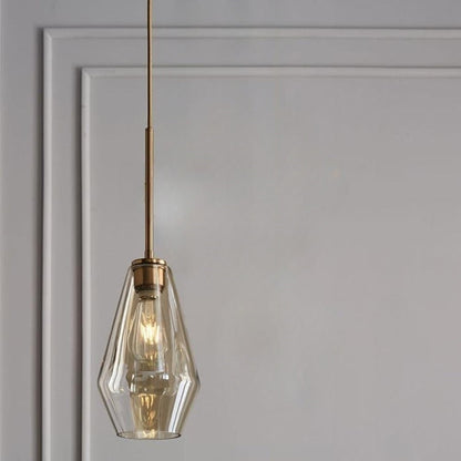 Faceted Diamond Glass Ceiling Pendant - Arrielight