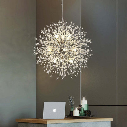 Dandelion Burst Crystal Effect Chandelier, Acrylic Beads - Arrielight