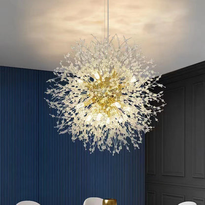 Dandelion Burst Crystal Effect Chandelier, Acrylic Beads - Arrielight