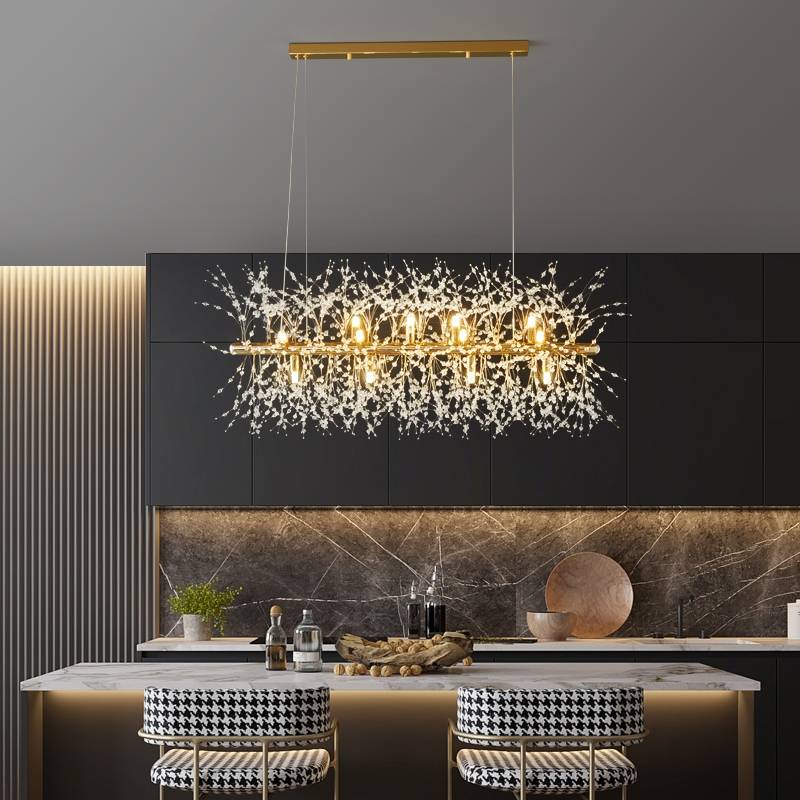 Dandelion Burst Crystal Effect Chandelier, Acrylic Beads - Arrielight