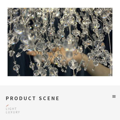 Dandelion Burst Crystal Effect Chandelier, Acrylic Beads - Arrielight