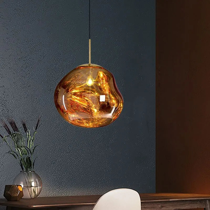 Molten Mirrored Acrylic Ceiling Pendant - Arrielight
