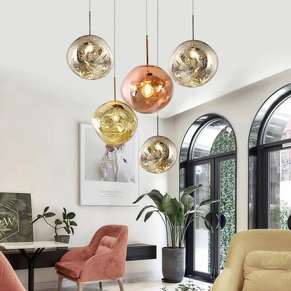 Molten Mirrored Acrylic Ceiling Pendant - Arrielight