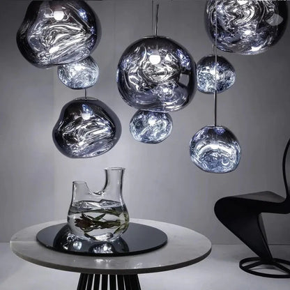 Molten Mirrored Acrylic Ceiling Pendant - Arrielight