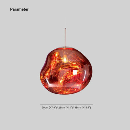 Molten Mirrored Acrylic Ceiling Pendant - Arrielight