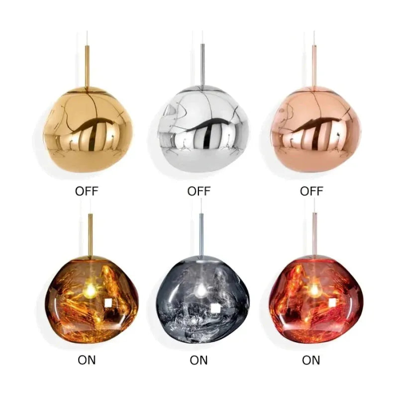 Molten Mirrored Acrylic Ceiling Pendant - Arrielight