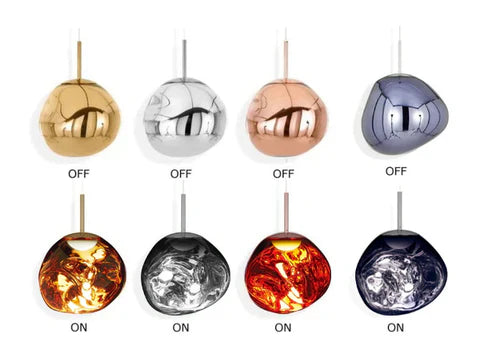Molten Mirrored Acrylic Ceiling Pendant - Arrielight
