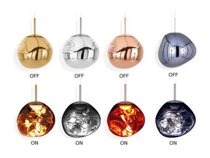 Molten Mirrored Acrylic Ceiling Pendant - Arrielight