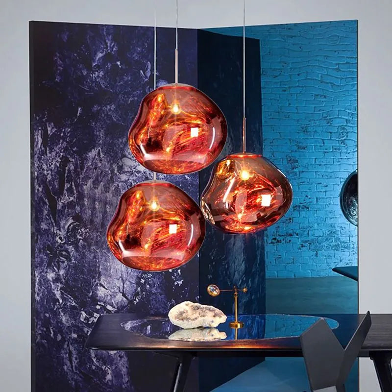 Molten Mirrored Acrylic Ceiling Pendant - Arrielight